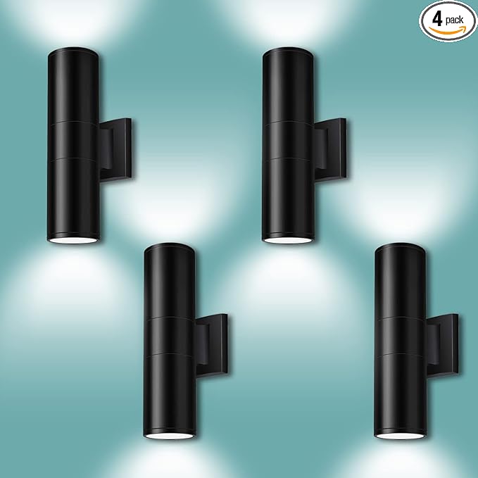 rosykite Dusk to Dawn Outdoor Wall Lighting, Double Up Down Aluminum Waterproof by RosykiteBuyNow