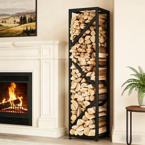 4ft adjustable firewood rack heavy duty metal log, main product view
