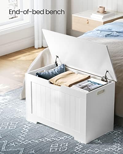 vasagle storage chest, 29.9 inches width bench with, close-up detail