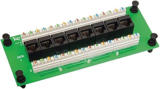 ICC CAT6 Ethernet Data Module, 8 Ports, UL Listed & PoE++ Rated, by ICC