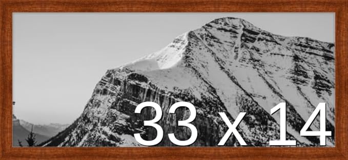 Frame It Easy 33 x 14 Russet Wood Frame by FrameItEasy