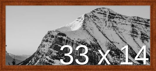 Frame It Easy 33 x 14 Russet Wood Frame by FrameItEasy