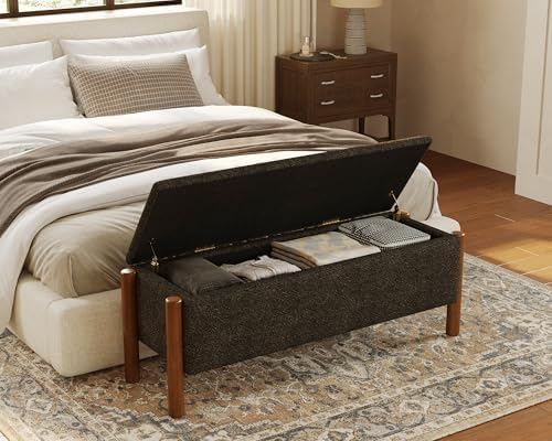 storage ottoman bench, end of bed bench for showing dimensions