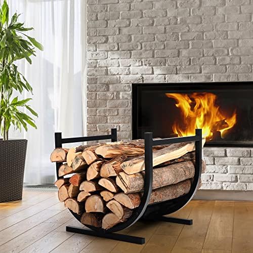 phi villa 17 inches small indoor/outdoor firewood log showing dimensions