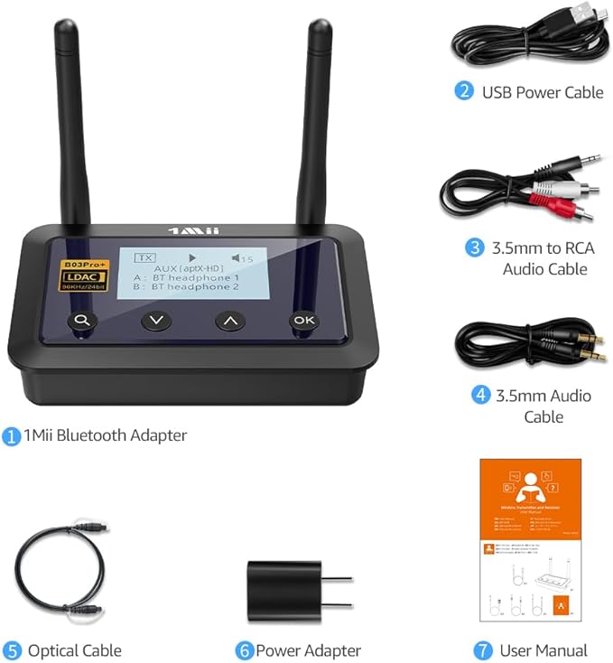1Mii B03Pro+ Bluetooth 5.3 Transmitter Receiver Certified LDAC - Image 7