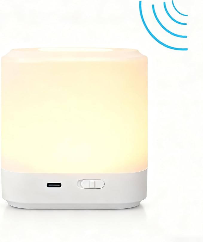 LIPKAHH Touch Lamp for Nightstand, Speech Control Bedside Lamp Touch Control - Image 2