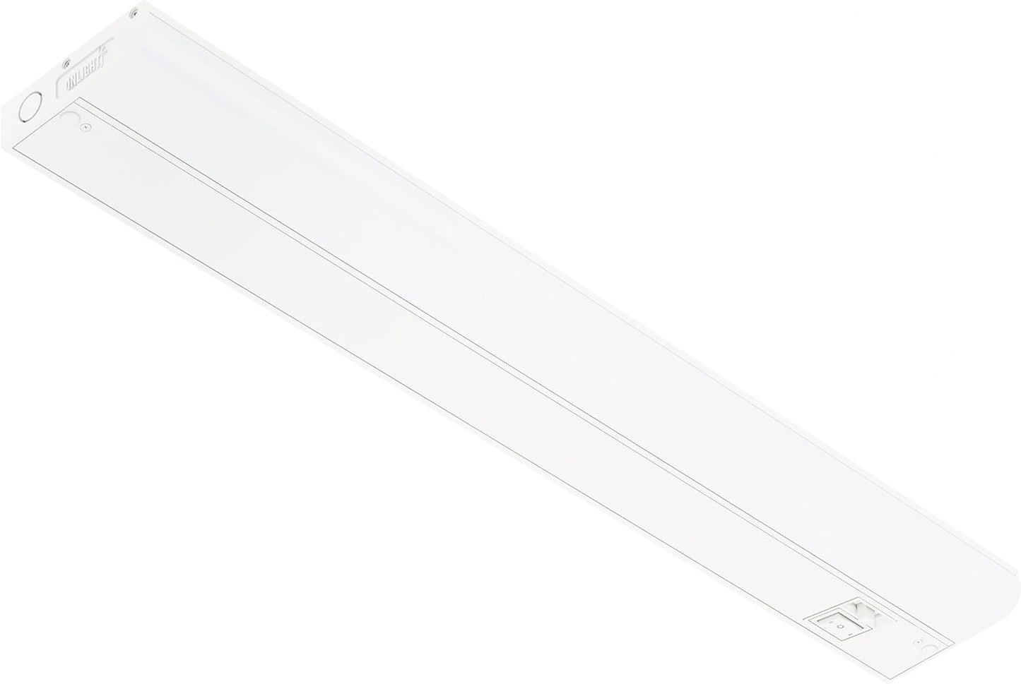 GETINLIGHT Dimmable Hardwired Only 3 Color Under Cabinet LED Lights, 24-inch, Soft White(3000K), Bright White(4000K), Daylight White(5000K), Matte White Finished, ETL Listed, IN-0201-13-WH-345K