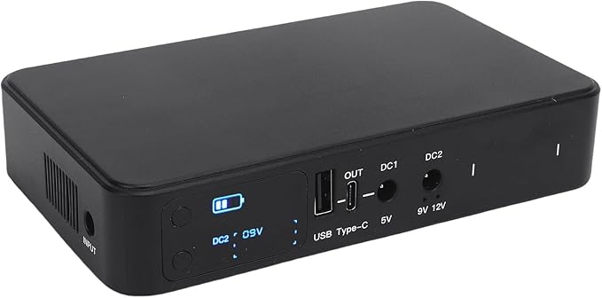 Phefop UPS Battery Backup, USB Tye C 5V DC 5V 9V 12V Output Voltage Adjustable by Unknown