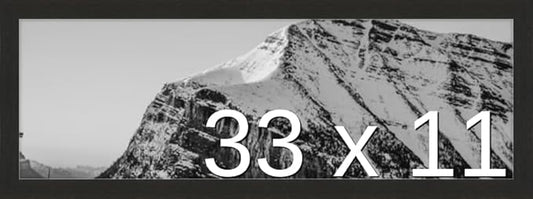 Frame It Easy 33 x 11 Coffee Wood Frame by FrameItEasy
