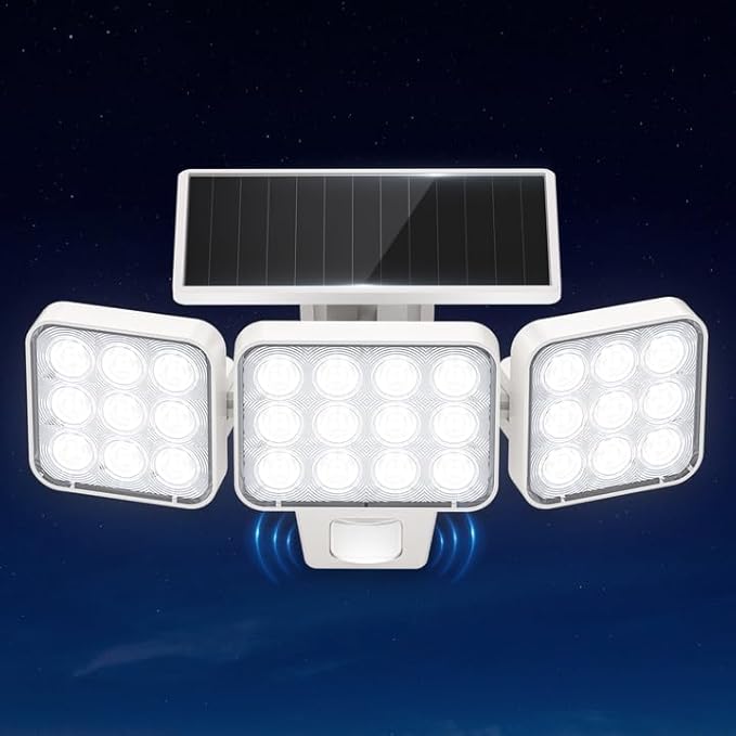 WdtPro Solar Lights Outdoor Motion Sensor, 3500LM Bright Solar Flood Lights by WdtPro