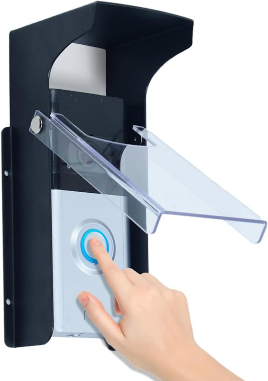 "Black Doorbell Rain Cover by dgyezhao