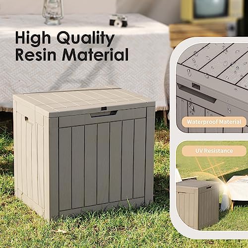 drato deck boxes, 30 gallon outdoor storage box shown in use