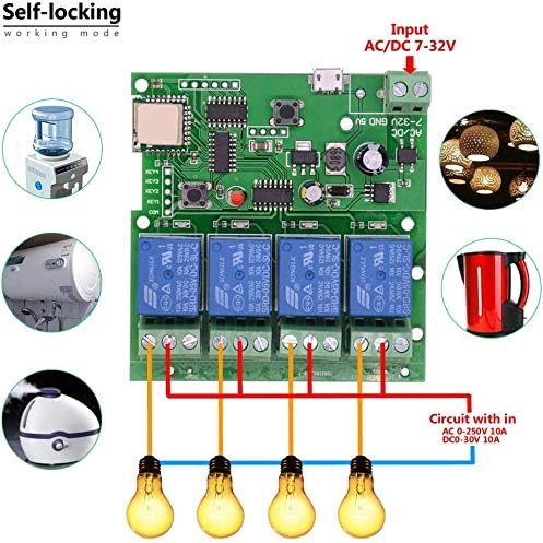 Newgoal WiFi Wireless Inching Relay Monentary/Self-Locking Switch Module DIY - Image 7