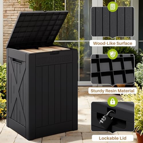 devoko 48 gallon package delivery box outdoor secure shown in use