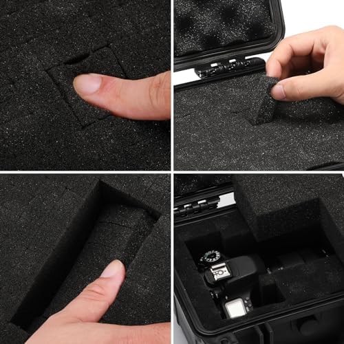 mayouko portable tool box with shock- proof sponge, front angle view