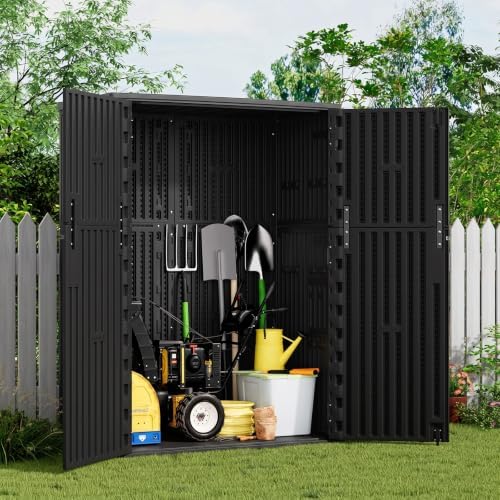 kinying outdoor storage shed,57 cu.ft vertical outdoor storage, close-up detail