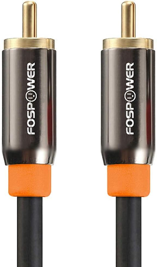 FosPower Digital Audio Coaxial Cable Premium S/PDIF RCA Male to RCA Male by FosPower