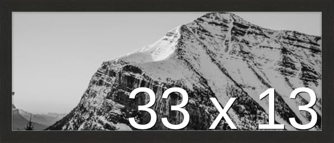 Frame It Easy 33 x 13 Coffee Wood Frame by FrameItEasy