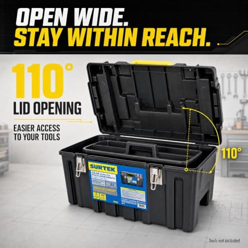 surtek tool box - 21" x 11" x, package contents