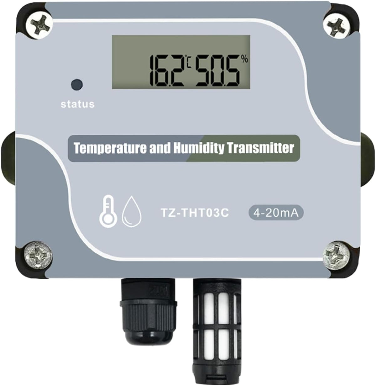 Tzone 4-20mA Temperature Humidity Transmitter, Digital Analog Temperature