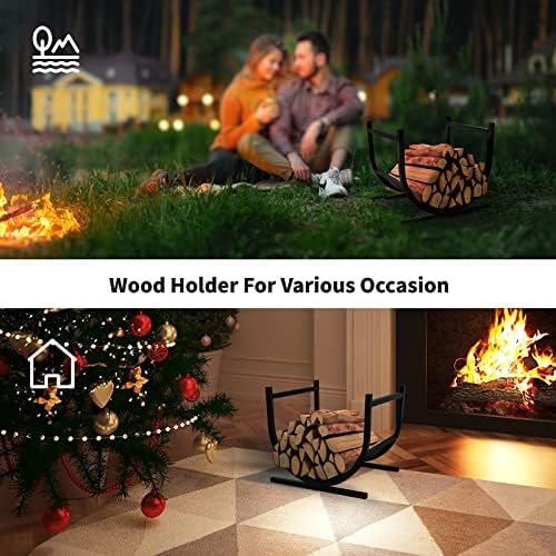 17.5" firewood log rack for firewood, u-shaped heavy-duty, package contents