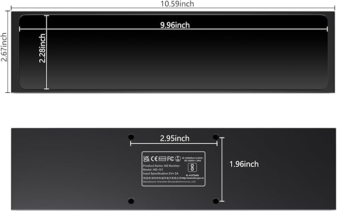 AISHICHEN 11.26" Mini Monitor FHD 1920x440 Small Wide Monitor - Image 7