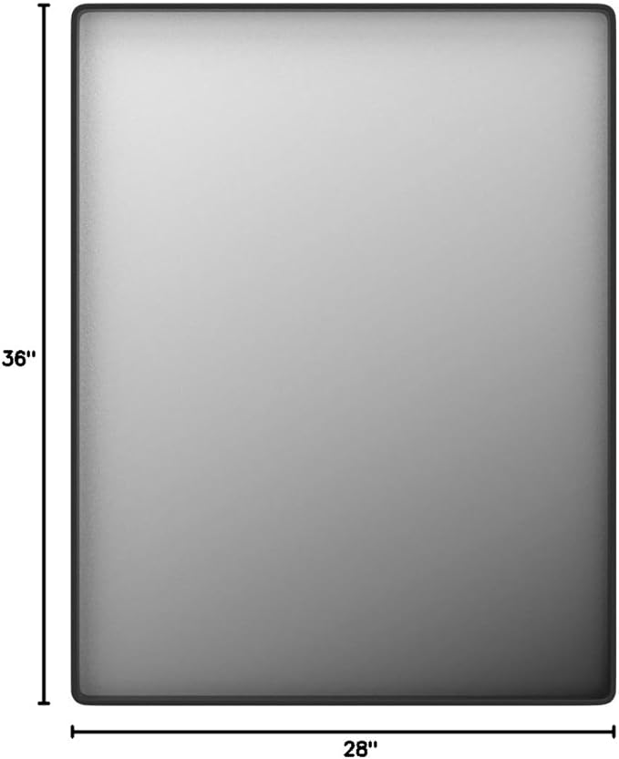 ISKM Wall Framed Mirror for Bathroom 28" x 36" Rectangular Hanging Mirror - Image 8
