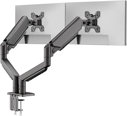 Dual Monitor Stand for 13 to 32 inch Screens, Gas Spring Monitor Arm by HChookclasp