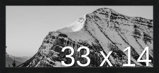Frame It Easy 33 x 14 Black Grain Wood Frame by FrameItEasy