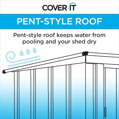 cover it 6' x 4' galvanized steel outdoor, side view
