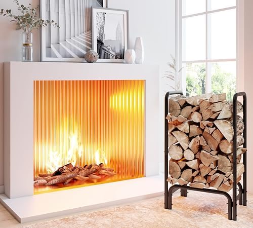 kingson firewood rack log holder for indoor outdoor on a desk or shelf