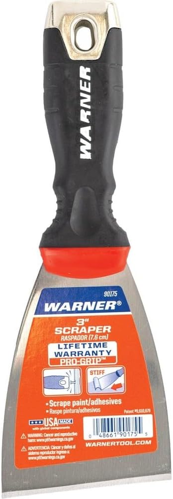 Warner PROGRIP 3 In. Stiff Scraper with Hammer Cap - 1 Each