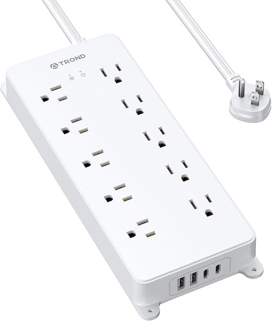 TROND Surge Protector Power Strip, ETL Listed, 10 Widely Spaced Outlets by TRONDOfficial
