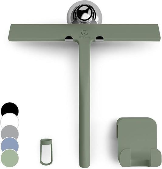 GÜTEWERK Shower Squeegee for Glass Doors, Silicone Window Squeegee, Bathroom by G%C3%9CTEWERK