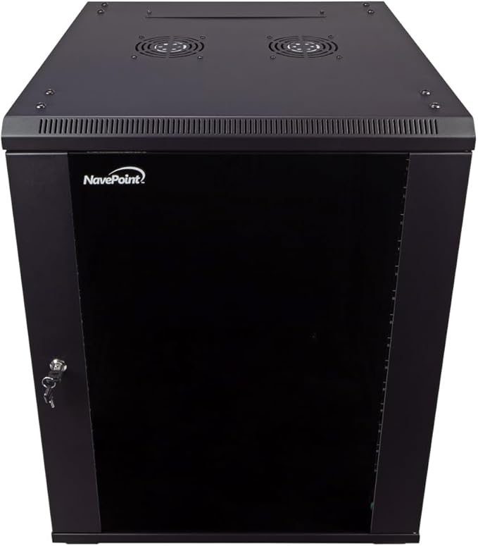 NavePoint 15U Server Cabinet Wall Mount Rack Enclosure by NavePoint