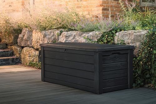 keter westwood outdoor storage deck box, 150 gallon, package contents