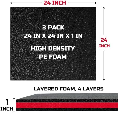 onreva tool box foam organizer 24x24x1 inch 3pack shown in use