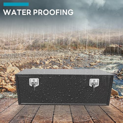 48 inch steel black underbody truck tool box, view 9