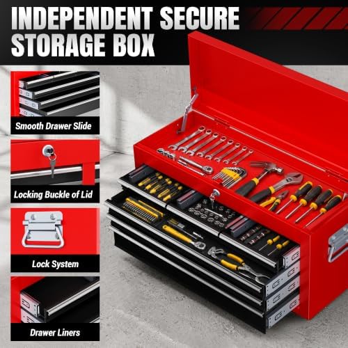 ldhthopi 8-drawer rolling tool chest, 3-in-1 modular tool, package contents