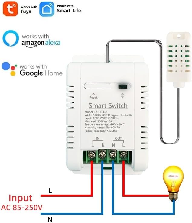 MHCOZY WiFi Wireless Temperature Controller, Include Temperature Probe Sensor - Image 2