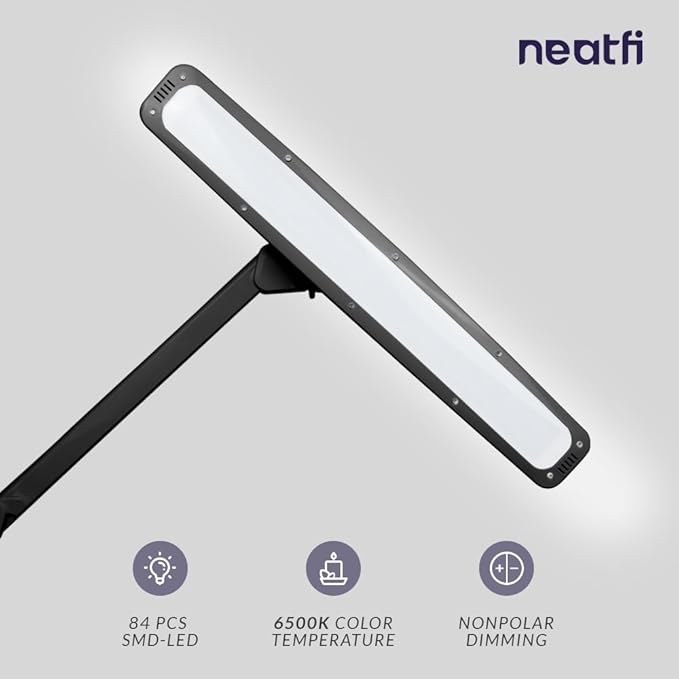 Neatfi Elite HD XL Task Lamp, 1600 Lumens, Non-Polar Dimming, Desk Light - Image 2