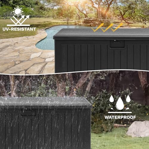 dwvo 180 gallon double-wall deck box, xl large, side view