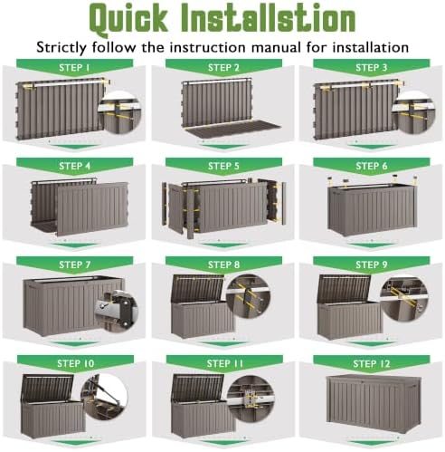 outdoor storage waterproof deck box for patio (180 on a desk or shelf