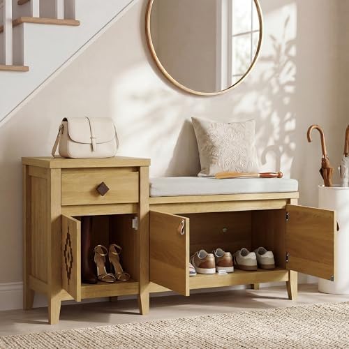 entryway bench with storage, 3 in 1 storage on a desk or shelf