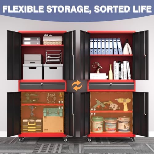 metal garage storage cabinet with wheels, rolling garage showing dimensions