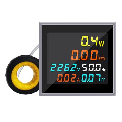 KETOTEK AC Current Voltage Amperage 6in1 Power Energy Monitor LCD Digital by KETOTEK
