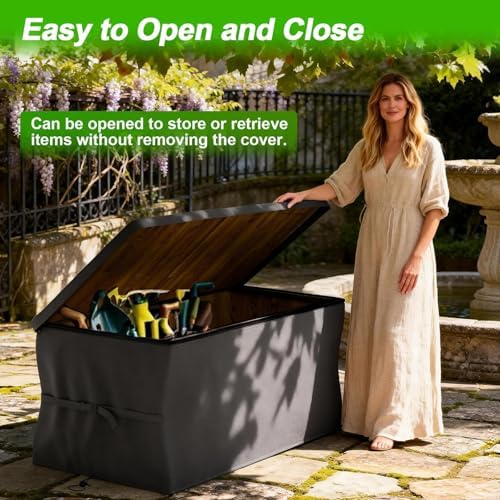 evrbul upgraded deck box cover 63×30×28 inch for, close-up detail