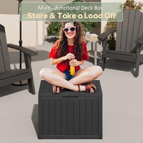 nunu lab 45 gal deck box, outdoor storage, package contents
