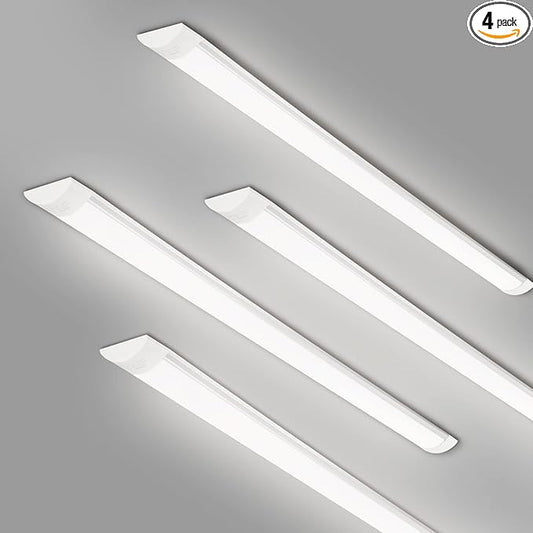 colmeguna 4 Packs 4FT LED Batten Light, Ultra-Thin Ceiling Surface Mounted Light by colmeguna