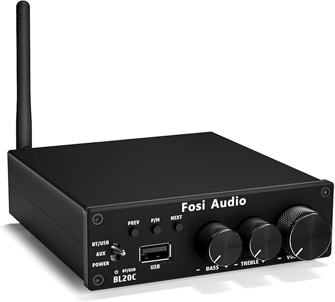 Fosi Audio BL20C Bluetooth 5.0 Stereo Audio Receiver Amplifier 320 Watts 2.1 CH by FosiAudio
